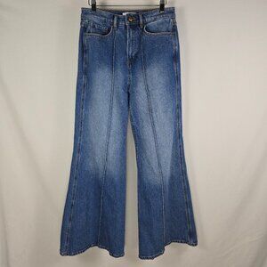 LOFT Exaggerated Flare Jeans Size 4 High Waist Stretch Boho Retro Y2K Vibe